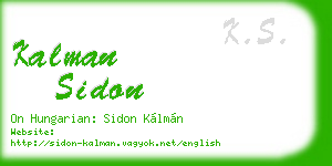 kalman sidon business card